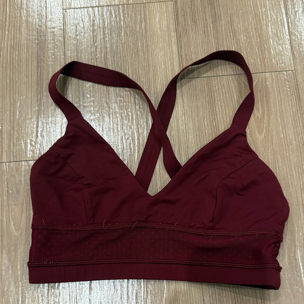 Lululemon Athletica Deep Red Cross-Back Bralette